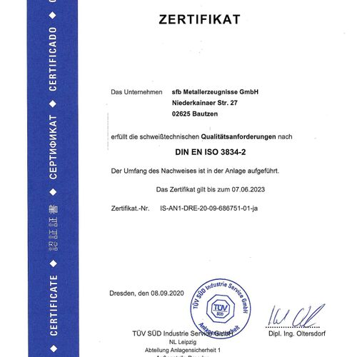 GMT Aktuelles SFB Metallerzeugnisse GmbH