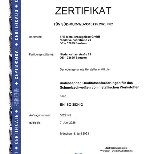 GMT Aktuelles Zertifizierung SFB